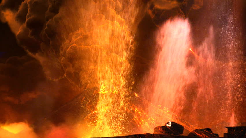 Gushing Lava And Smoke, Dark Stock Footage Video 3661655 - Shutterstock