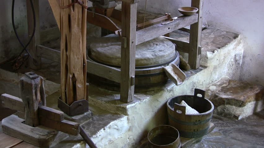 Video Of Grist Mill Grinding Stones Of Old Spanish At Mission San Jose ...