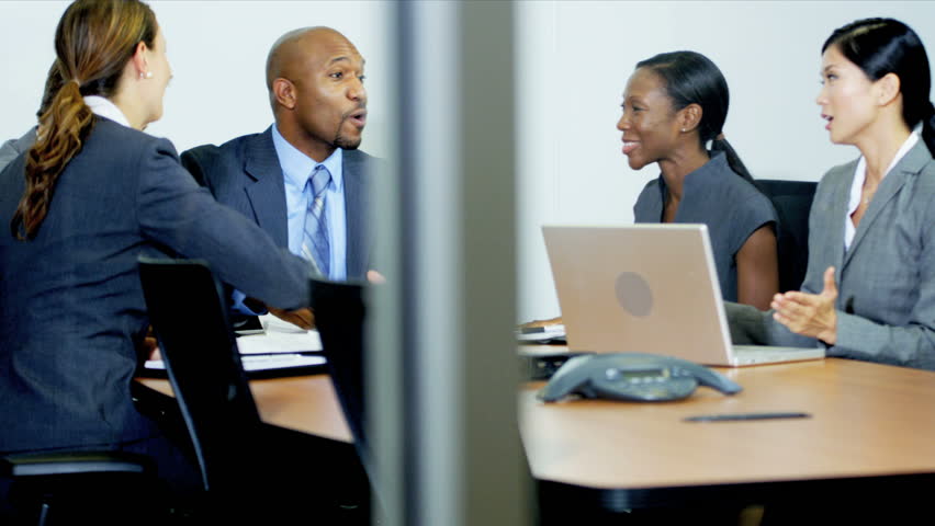 Young Female African American Business Consultant Using Wireless ...