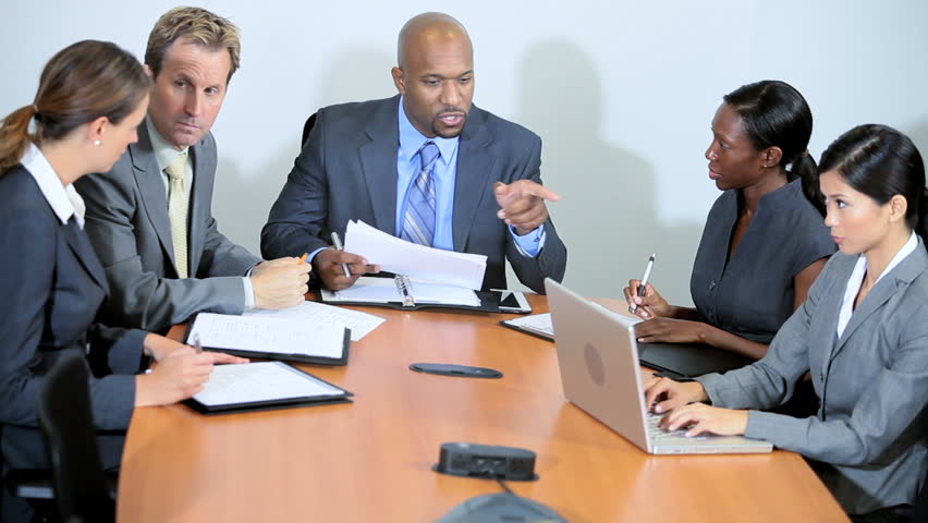 Male African American Business Executive Demanding Answers To Bad News ...