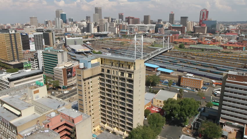 JOHANNESBURG - CIRCA 2012 - View Of The City's Central Business ...