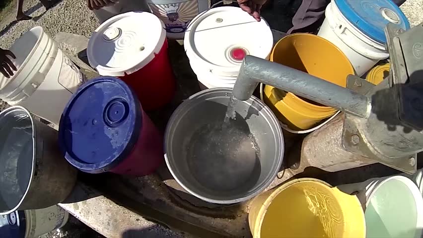 Water Well Filling Buckets Stock Footage Video 4377518 - Shutterstock