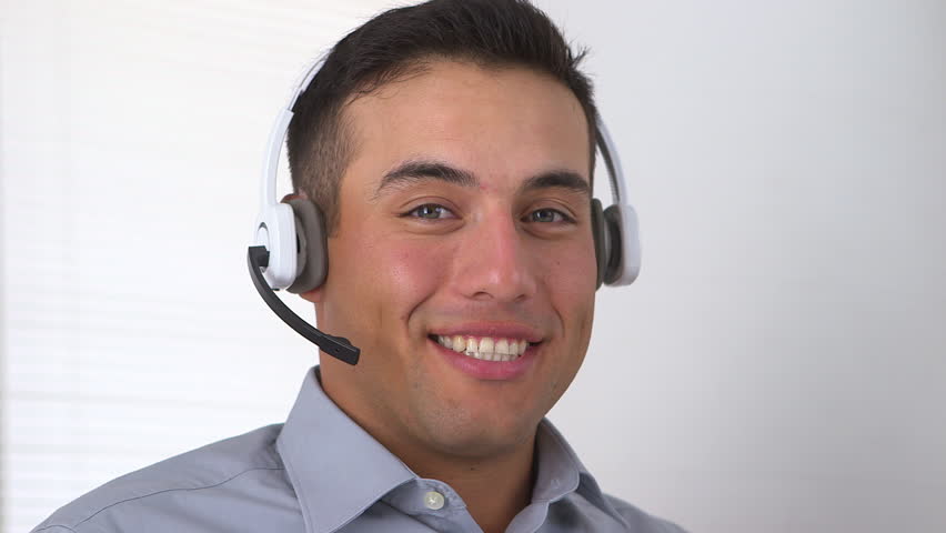 Smiling Hispanic Telemarketer Stock Footage Video 4377896 - Shutterstock