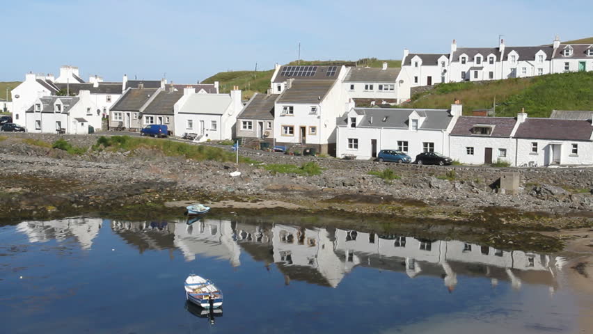 Portnahaven Waterfront Isle Of Islay Scotland Stock Footage Video ...