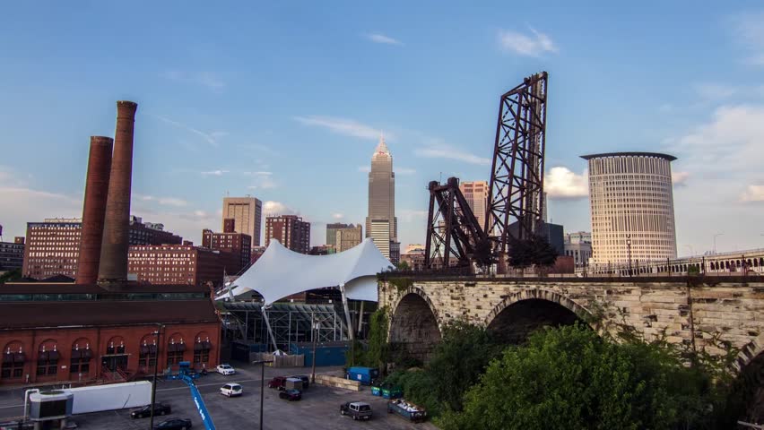 Day To Night Time Lapse Of Jacobs Pavilion At Nautica In Cleveland ...