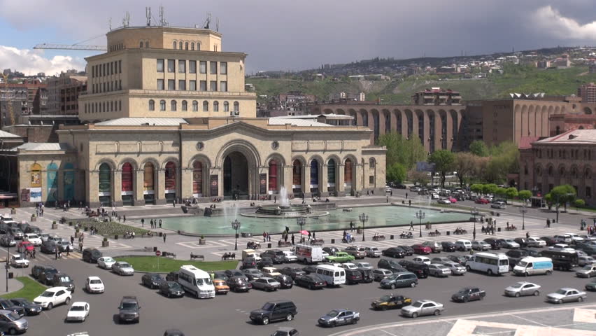 YEREVAN, ARMENIA - 23 APRIL 2013: Taxis Are Waiting For Passengers In A ...