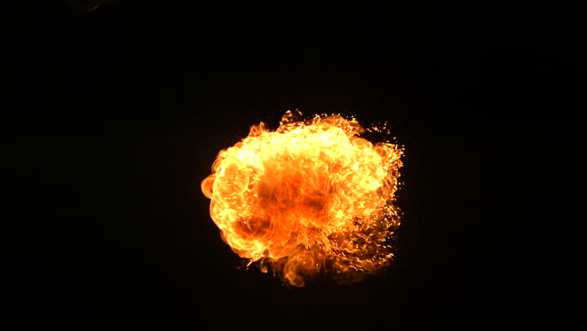 Slow Motion Shot Fire Ball Explosion Stock Footage Video 4589564 ...