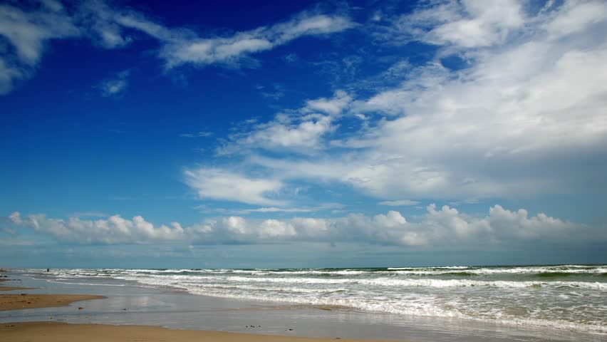 Beautiful Beach On Padre Island. Corpus Christi, Southern Texas, USA ...