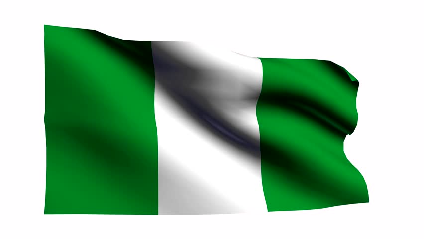 Seamless Looping Federal Republic Of Nigeria Flag Waving In The Wind ...