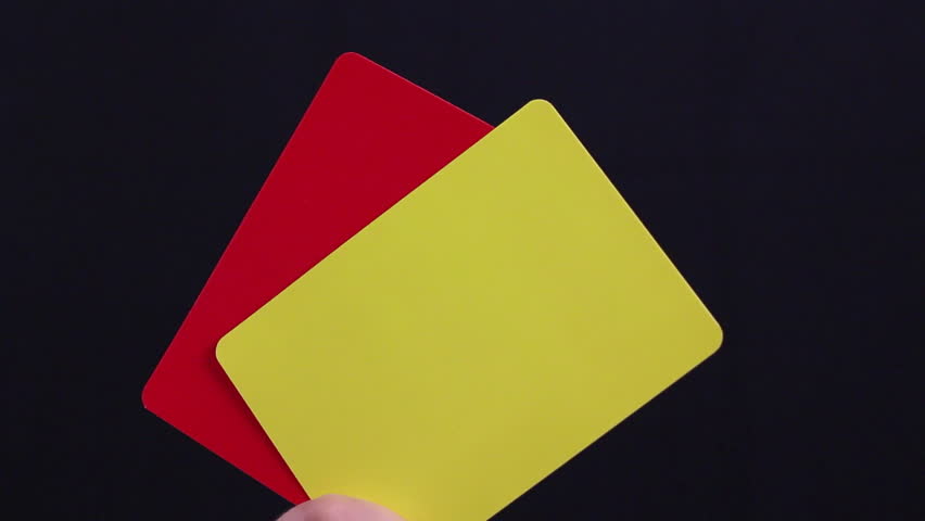 Fair Play. Soccer Penalty Cards. Soccer Red And Yellow Card On Black ...