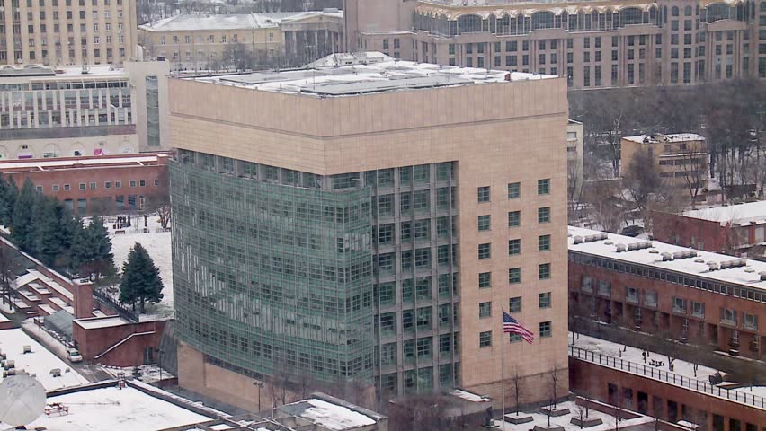 MOSCOW, - DECEMBER 25: USA Embassy In Moscow At Winter. Bird's-eye View ...