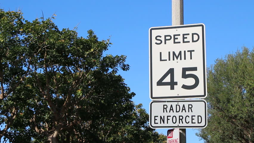 Speed Limit 45 Miles Per Hour Street Sign (Forty Five MPH) Stock ...