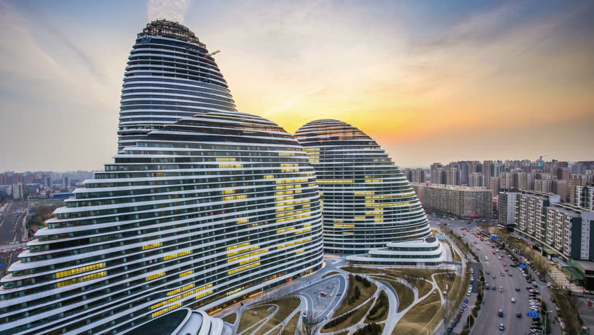 Beijing - CIRCA March 2014:beijing Soho Wangjing Time-lapse Photography ...