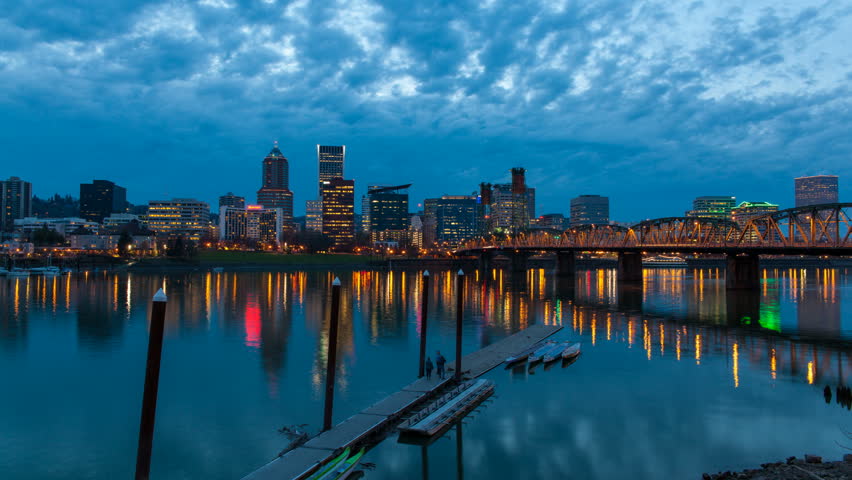 Portland City Skyline. A View Of The Portland City Skyline. Stock ...