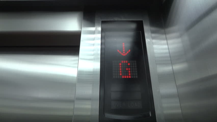 Empty Elevator. Numbers And Letters On The Display Elevator ...