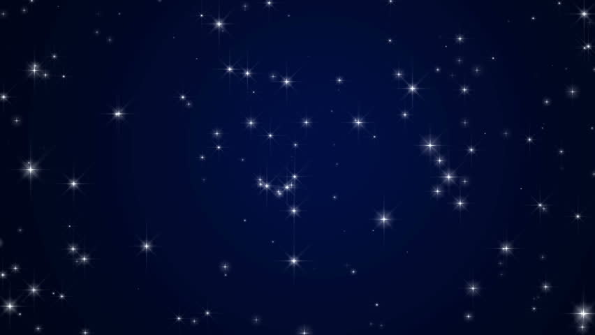 Stars In The Sky. Looped Animation. Beautiful Night With Twinkling ...