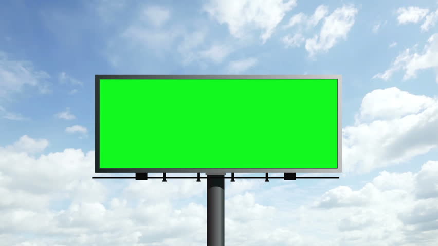 Billboard With Green Screen With Sky Stock Footage Video 6185561 ...