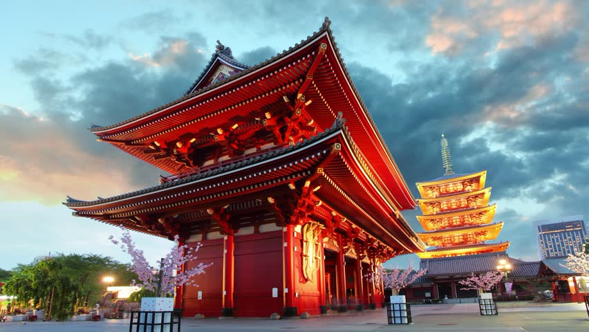 Tokyo - Sensoji-ji, Temple In Asakusa, Japan Stock Footage Video ...