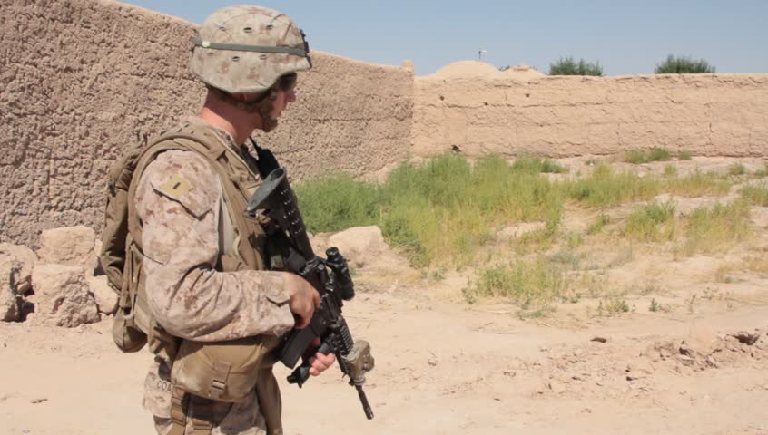 United States Marines In Desert Combat Training Stock Footage Video ...