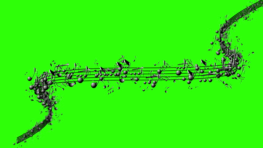 Animated Background With Musical Notes, Music Notes Flowing, Flowing ...