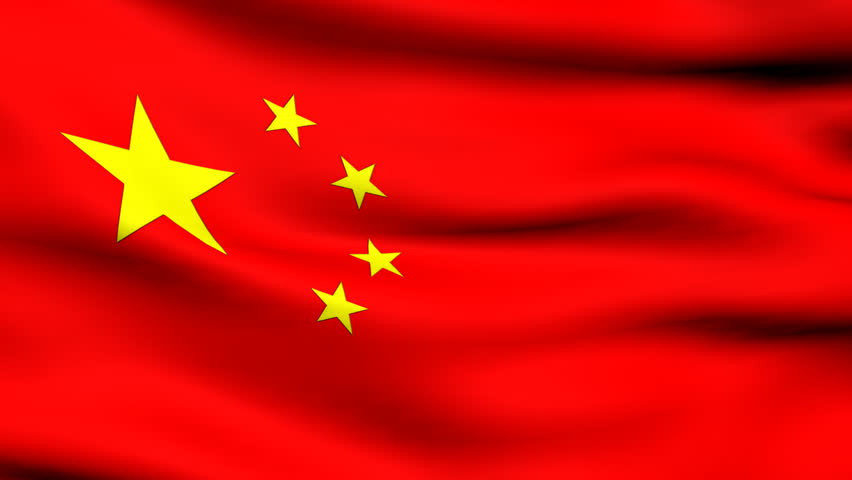 National Flag Of China Waving In The Wind, Looping Video Background ...