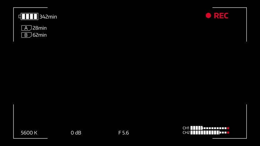 Camcorder Style Overlay - Start Of Recording - Full Empty. 4K ...