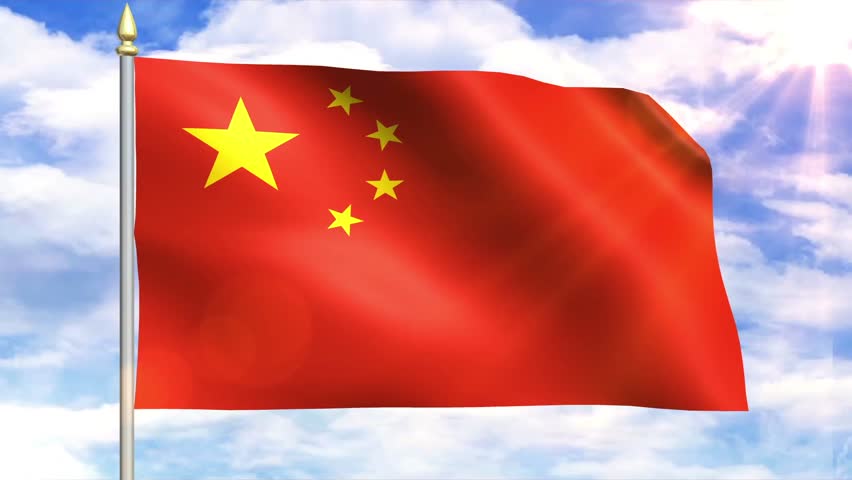 Chinese Flag Waving Over A Blue Cloudy Sky Stock Footage Video 4359719 Chinese Flag Waving Over A Blue Cloudy Sky Stock Footage Video 4359719