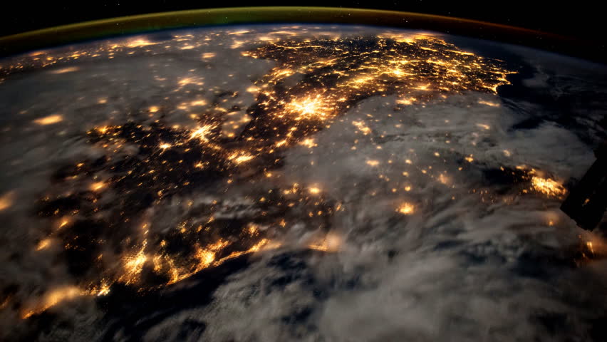 Ending With Glare And Streaks Of Light, View From The ISS International ...